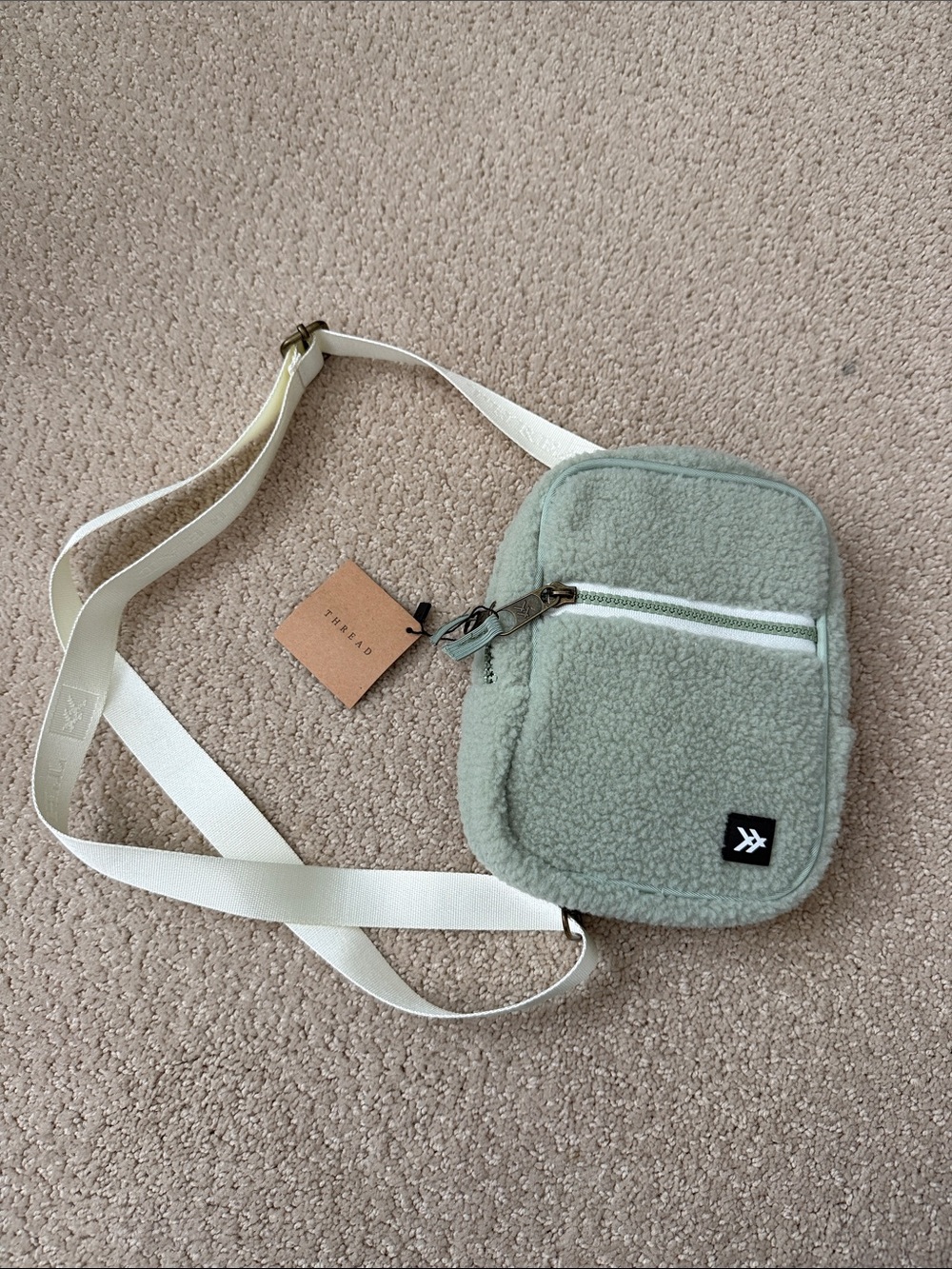 Mint green Sherpa thread wallets bag brand new with tags